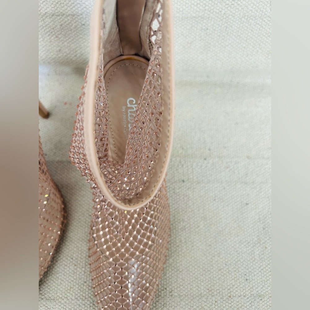 Charles David Rhinestone-Studded Mesh Booties - Picture 10 of 14